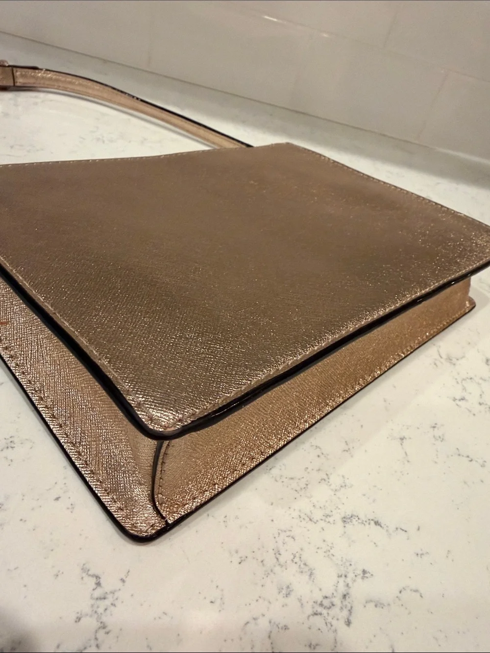 Metallic Rose Gold Crossbody Glam Classic Chic Bag by Kate Spade - Picture 9 of 14